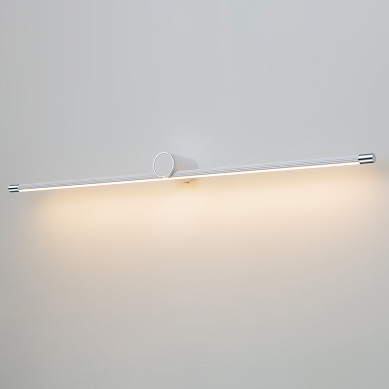 Applique Murale Moderne Minimaliste Long Cylindre en Aluminium et Fer avec LED pour Salle de Bain 