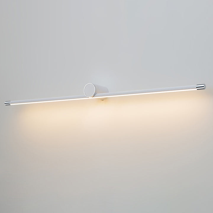 Applique Murale Moderne Minimaliste Long Cylindre en Aluminium et Fer avec LED pour Salle de Bain 