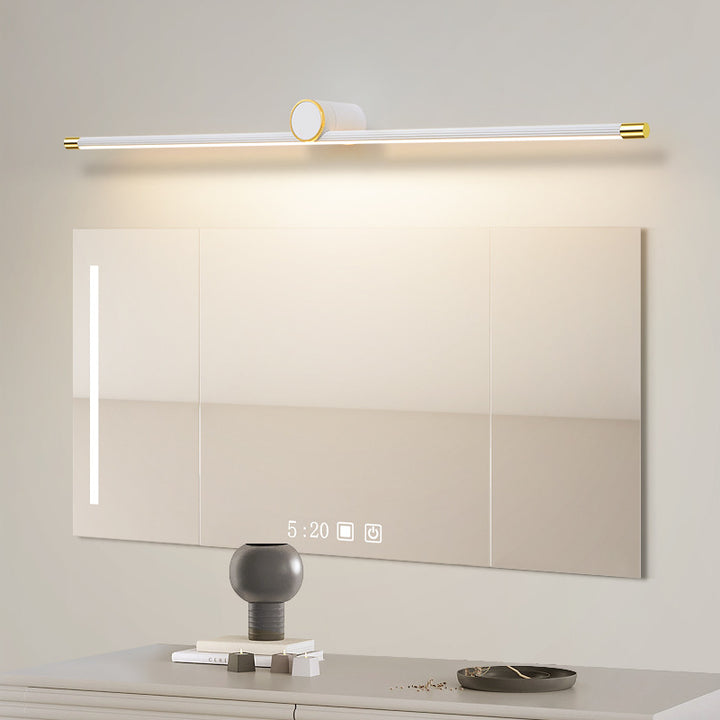 Applique Murale Moderne Minimaliste Long Cylindre en Aluminium et Fer avec LED pour Salle de Bain 