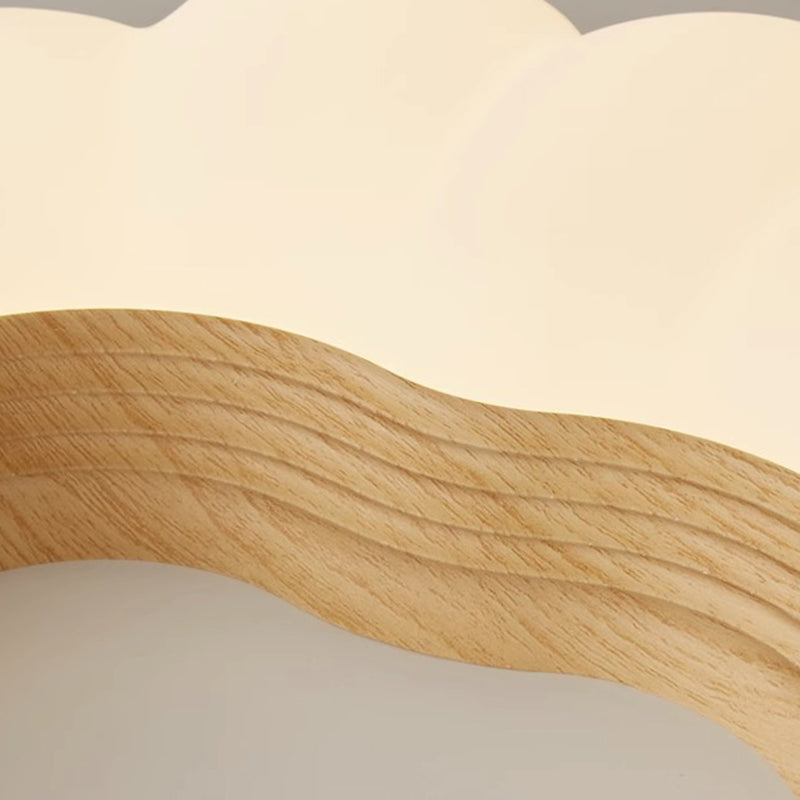 Plafonnier LED en fer et plastique nuages crémeux nordiques contemporains pour chambre à coucher 
