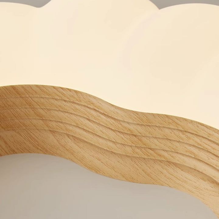 Plafonnier LED en fer et plastique nuages crémeux nordiques contemporains pour chambre à coucher 
