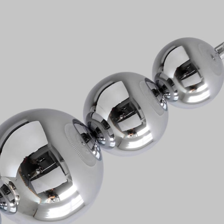 Lustre suspendu contemporain nordique rond boule de lave en fer et acrylique à 1 lumière pour salon 