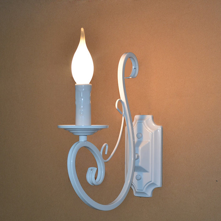 Lámpara de Aplique de Pared de 1 Luz de Candelabro de Hierro Vintage Tradicional para Sala de Estar 
