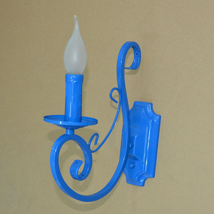 Lámpara de Aplique de Pared de 1 Luz de Candelabro de Hierro Vintage Tradicional para Sala de Estar 