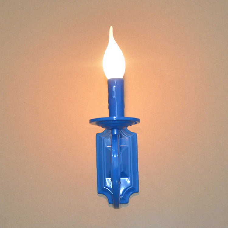 Lámpara de Aplique de Pared de 1 Luz de Candelabro de Hierro Vintage Tradicional para Sala de Estar 