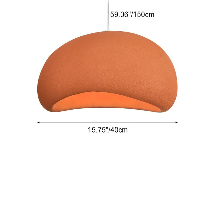 Zeitgenössische nordische ovale Bogen-Pendelleuchte aus hochdichtem Polystyrol mit 1 Licht für Wohnzimmer 