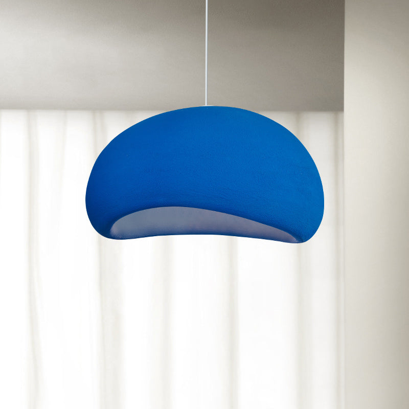 Zeitgenössische nordische ovale Bogen-Pendelleuchte aus hochdichtem Polystyrol mit 1 Licht für Wohnzimmer 