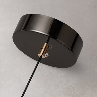 Lámpara colgante LED de cristal con hardware ovalado irregular minimalista moderno para dormitorio 