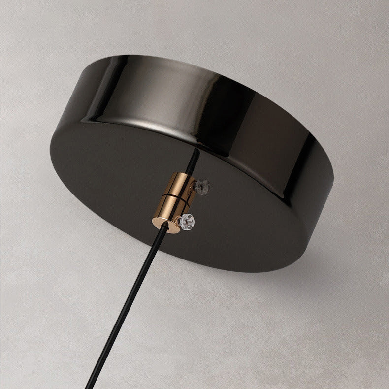 Lámpara colgante LED de cristal con hardware ovalado irregular minimalista moderno para dormitorio 