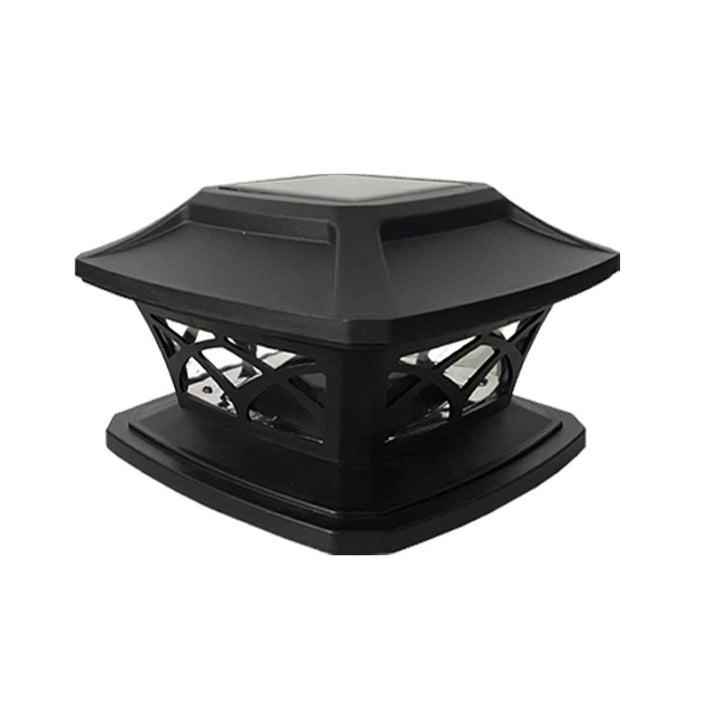 Moderne Einfachheit Quadrat Kunststoff LED Post Kopf Licht Außenleuchte für Garten 