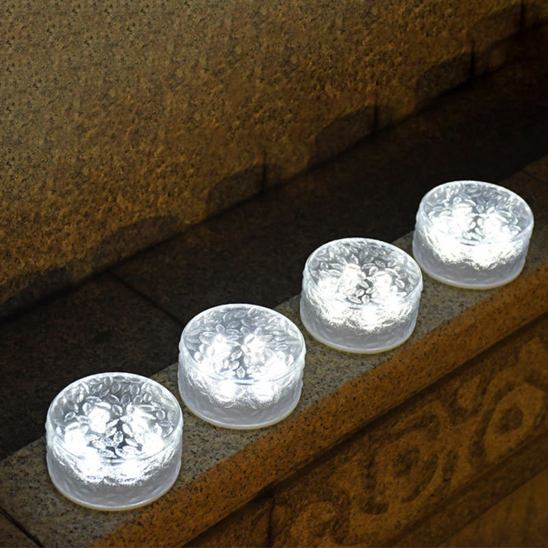 ضوء LED خارجي حديث على شكل طوب جليدي دائري شمسي بحد أدنى من الأكريليك للحديقة 