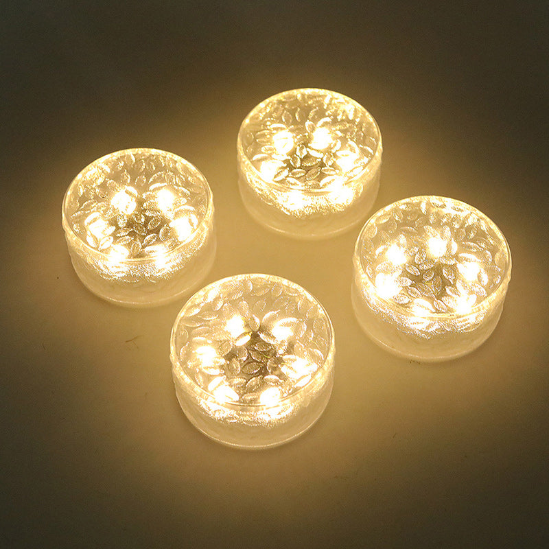 ضوء LED خارجي حديث على شكل طوب جليدي دائري شمسي بحد أدنى من الأكريليك للحديقة 