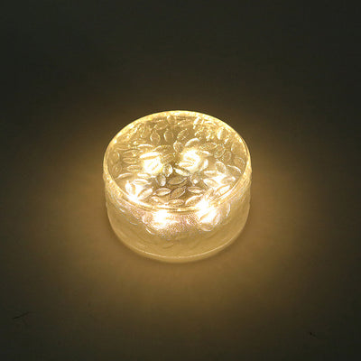 ضوء LED خارجي حديث على شكل طوب جليدي دائري شمسي بحد أدنى من الأكريليك للحديقة 