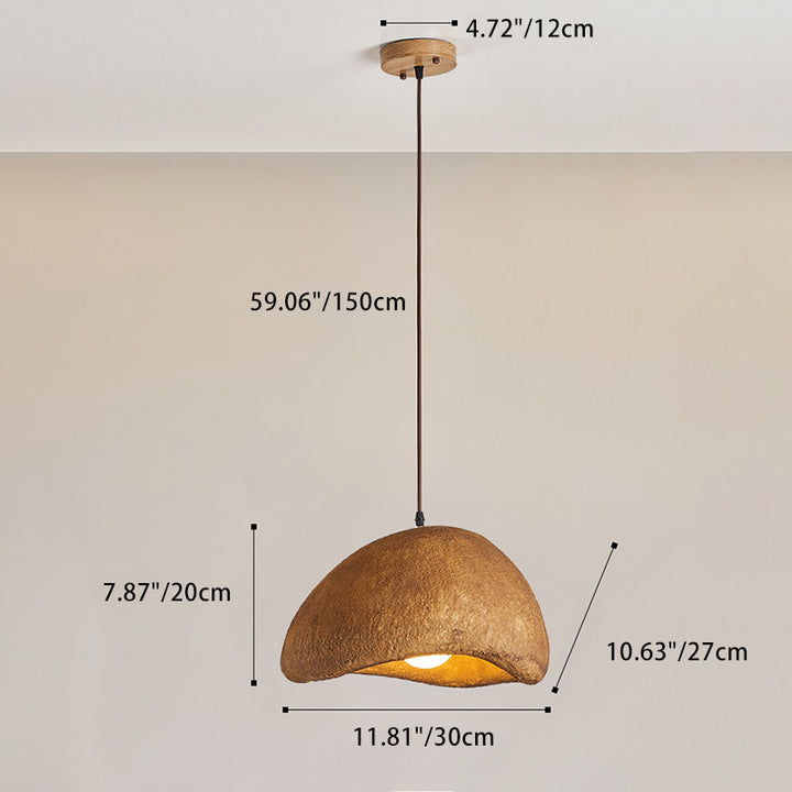 Luz colgante de 1 luz de resina de hierro con nubes redondas irregulares vintage contemporáneas para sala de estar 
