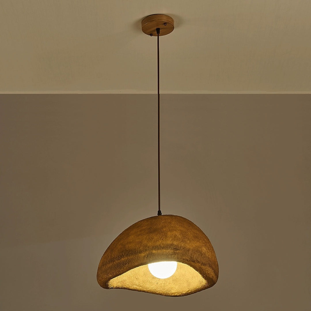 Zeitgenössische Vintage unregelmäßige runde Wolken Eisen Harz 1-Licht Pendelleuchte für Wohnzimmer 