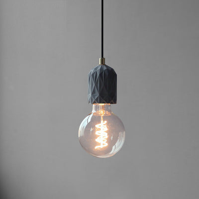 Zeitgenössische industrielle Kuppel Zylinder Zement 1-Licht Pendelleuchte für Wohnzimmer 
