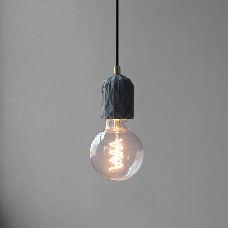 Zeitgenössische industrielle Kuppel Zylinder Zement 1-Licht Pendelleuchte für Wohnzimmer 