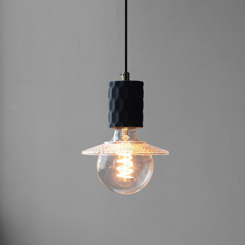 Zeitgenössische industrielle Kuppel Zylinder Zement 1-Licht Pendelleuchte für Wohnzimmer 