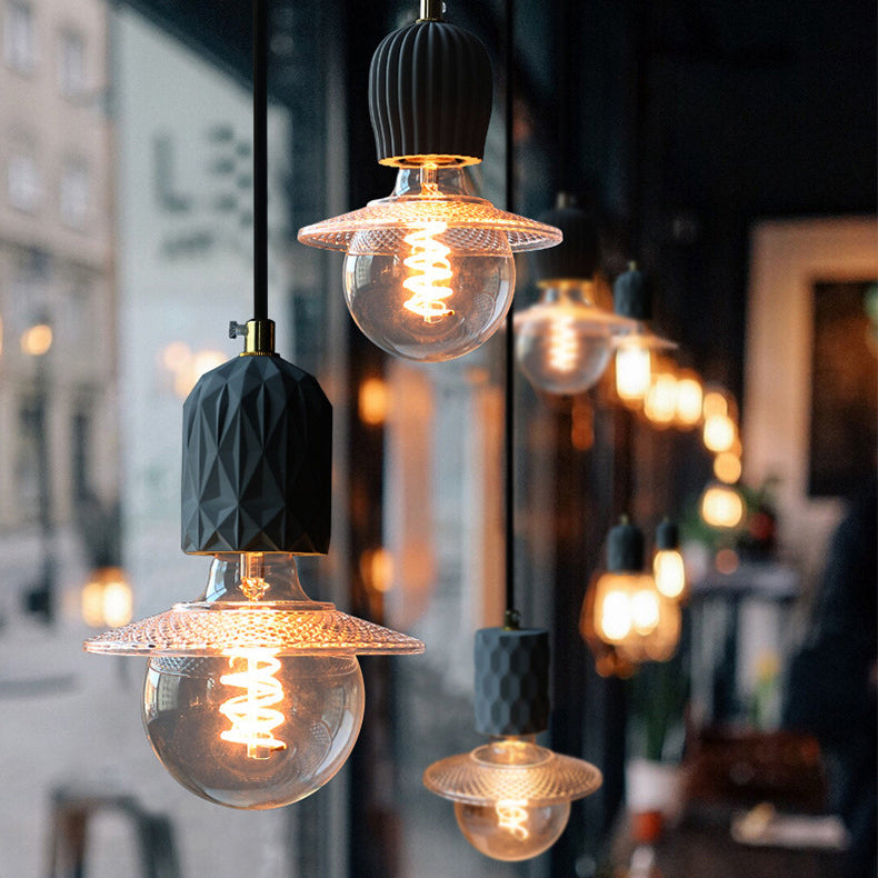 Zeitgenössische industrielle Kuppel Zylinder Zement 1-Licht Pendelleuchte für Wohnzimmer 