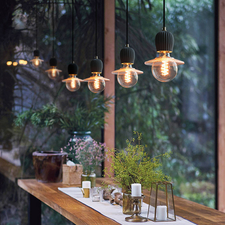 Zeitgenössische industrielle Kuppel Zylinder Zement 1-Licht Pendelleuchte für Wohnzimmer 