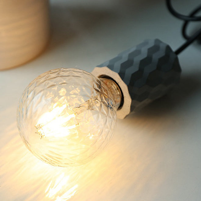 Zeitgenössische industrielle Kuppel Zylinder Zement 1-Licht Pendelleuchte für Wohnzimmer 