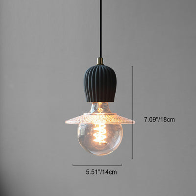 Zeitgenössische industrielle Kuppel Zylinder Zement 1-Licht Pendelleuchte für Wohnzimmer 