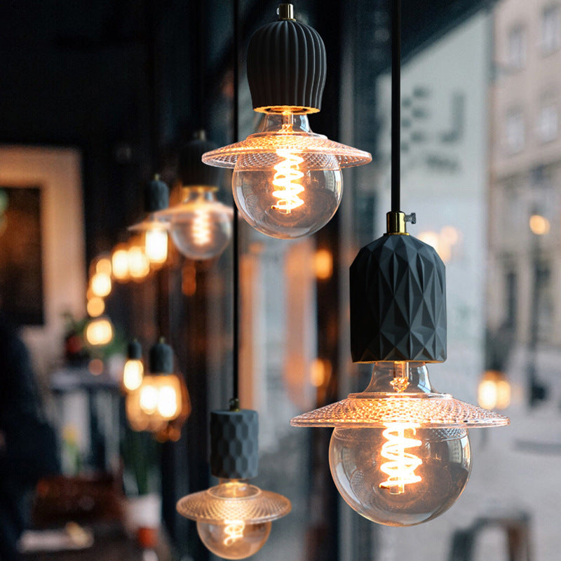 Zeitgenössische industrielle Kuppel Zylinder Zement 1-Licht Pendelleuchte für Wohnzimmer 