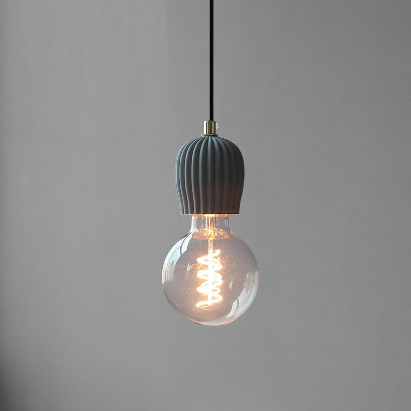 Zeitgenössische industrielle Kuppel Zylinder Zement 1-Licht Pendelleuchte für Wohnzimmer 