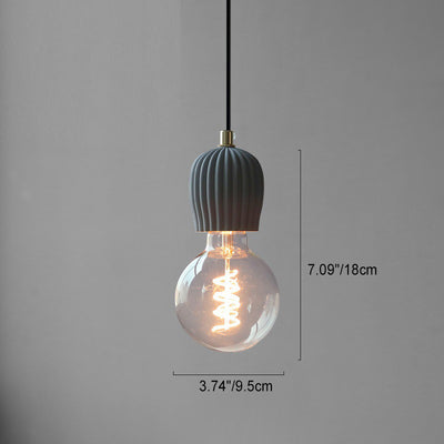 Zeitgenössische industrielle Kuppel Zylinder Zement 1-Licht Pendelleuchte für Wohnzimmer 