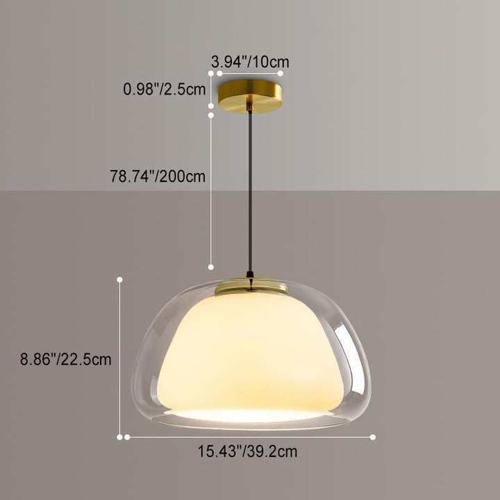 Lámpara colgante moderna minimalista ovalada de aluminio y hierro con 1 luz para sala de estar 