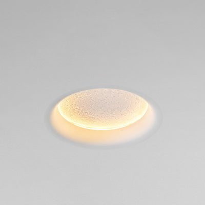 Modern Minimalist Round Moon Iron Plaster LED Wall Sconce Lamp For Living Room
