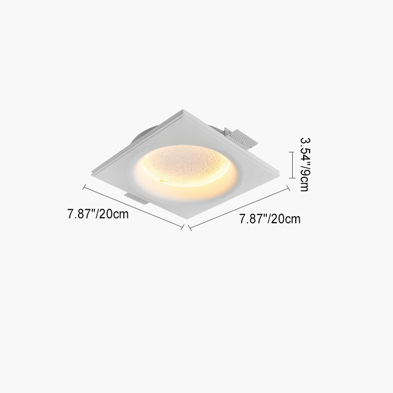 Modern Minimalist Round Moon Iron Plaster LED Wall Sconce Lamp For Living Room