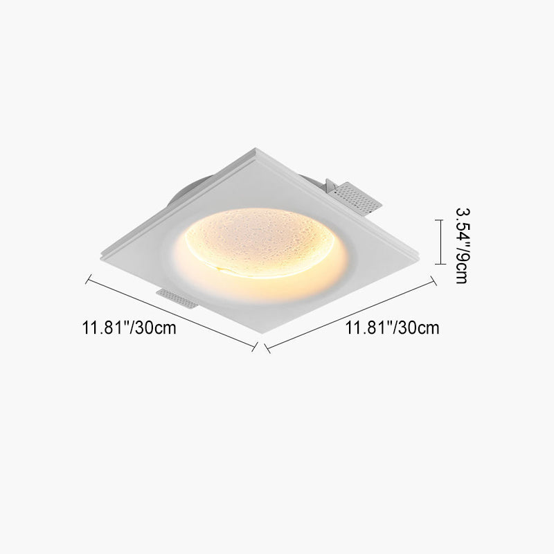 Modern Minimalist Round Moon Iron Plaster LED Wall Sconce Lamp For Living Room