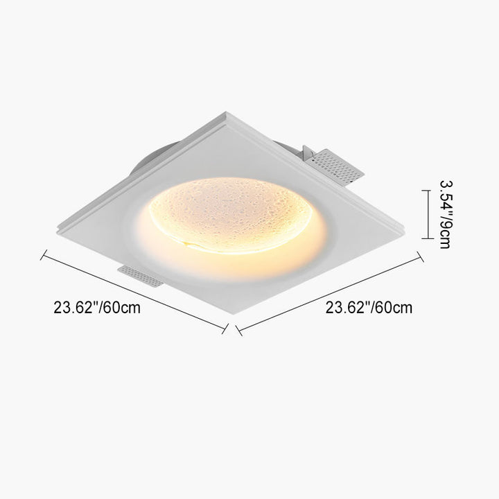 Applique murale LED en plâtre de fer rond minimaliste moderne pour salon 