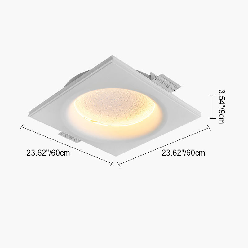 Modern Minimalist Round Moon Iron Plaster LED Wall Sconce Lamp For Living Room