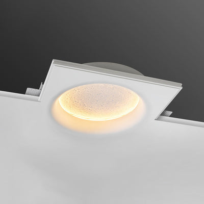 Modern Minimalist Round Moon Iron Plaster LED Wall Sconce Lamp For Living Room