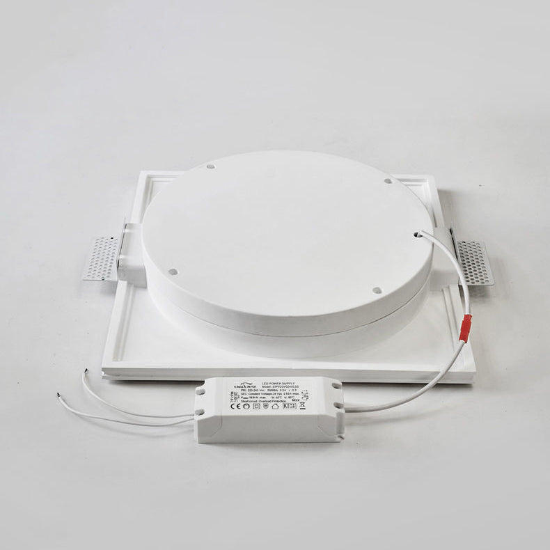 Applique murale LED en plâtre de fer rond minimaliste moderne pour salon 
