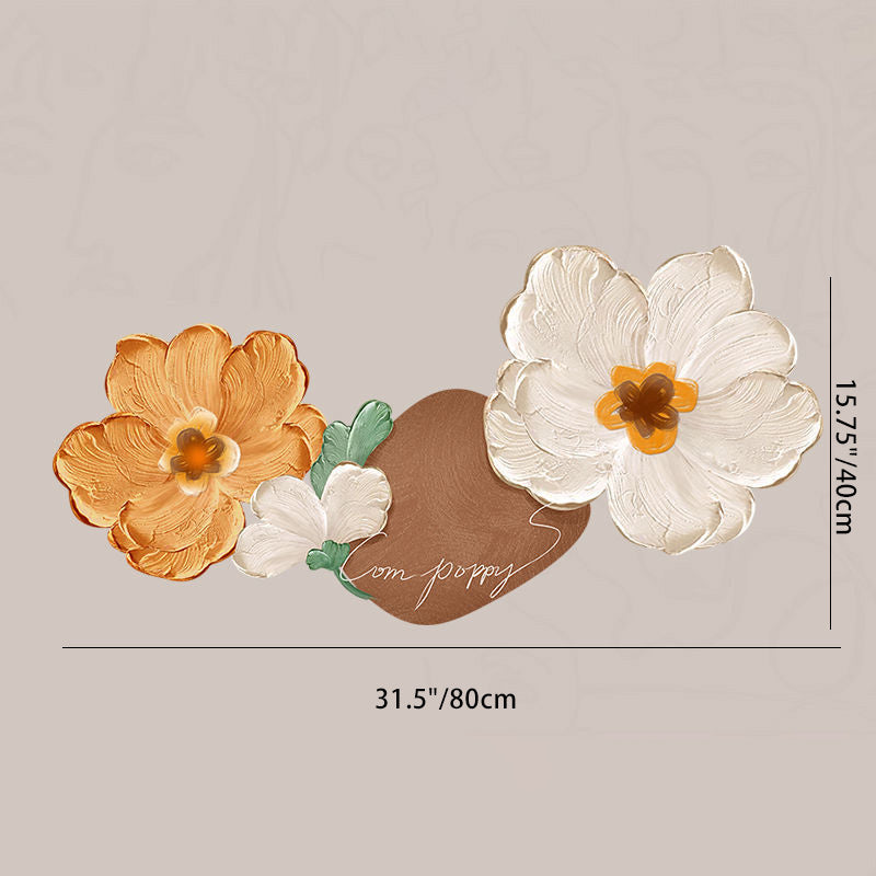 Moderne Art Deco Ölgemälde Blume Acryl LED Wand Leuchte Lampe Für Wohnzimmer 
