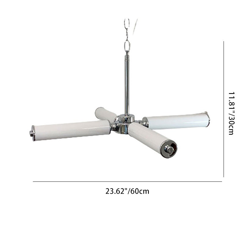 Suspension LED en verre cylindrique nordique contemporain pour salon 