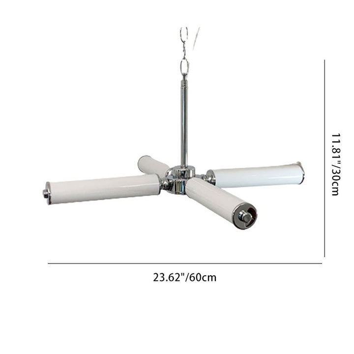 Suspension LED en verre cylindrique nordique contemporain pour salon 