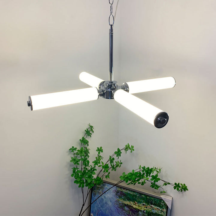 Suspension LED en verre cylindrique nordique contemporain pour salon 