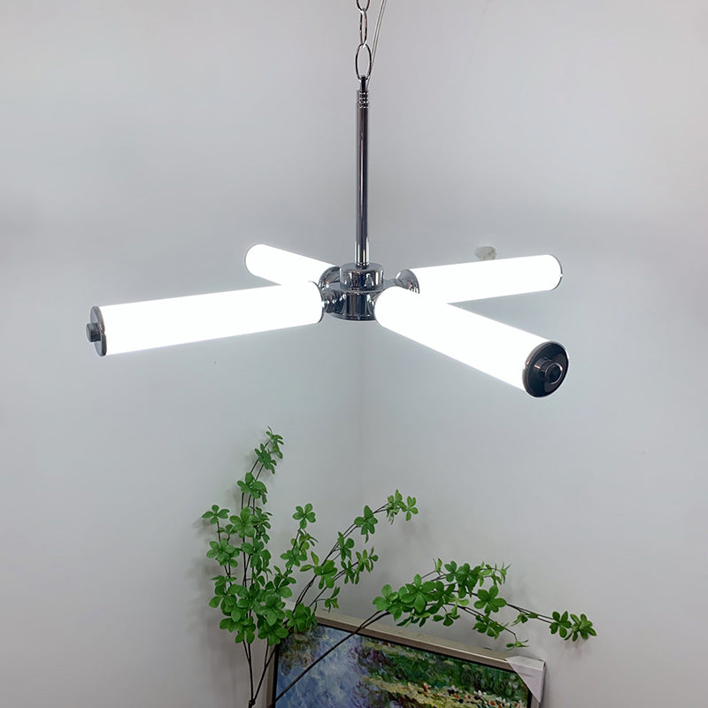 Suspension LED en verre cylindrique nordique contemporain pour salon 
