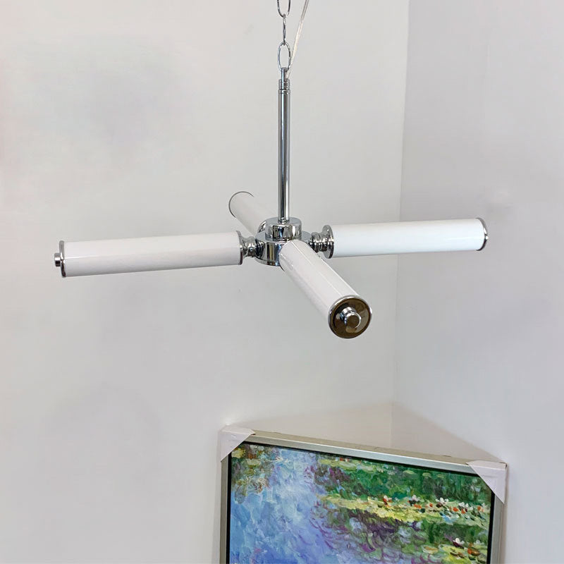 Suspension LED en verre cylindrique nordique contemporain pour salon 
