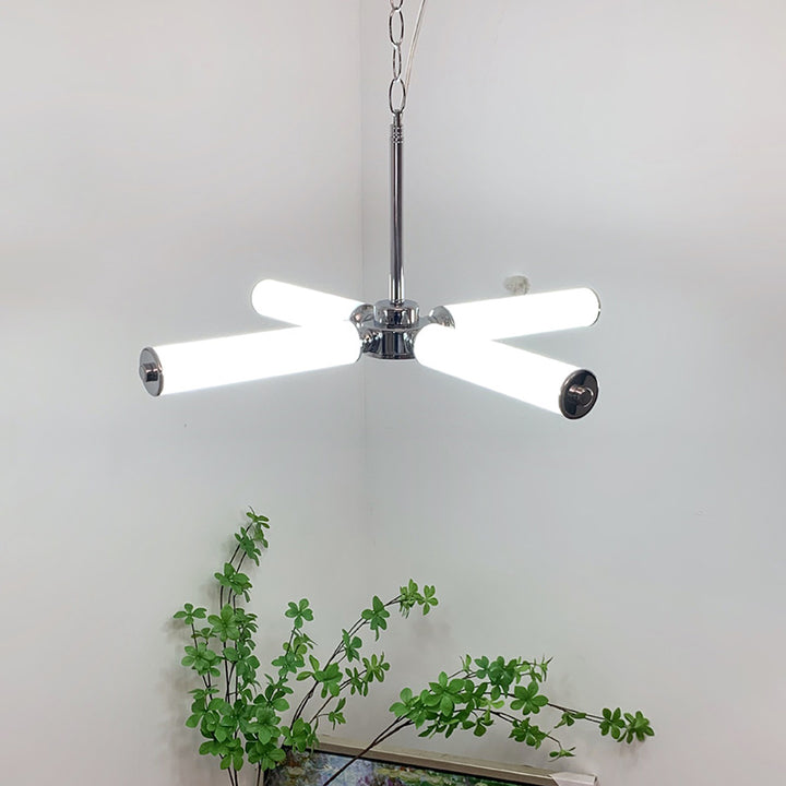 Suspension LED en verre cylindrique nordique contemporain pour salon 