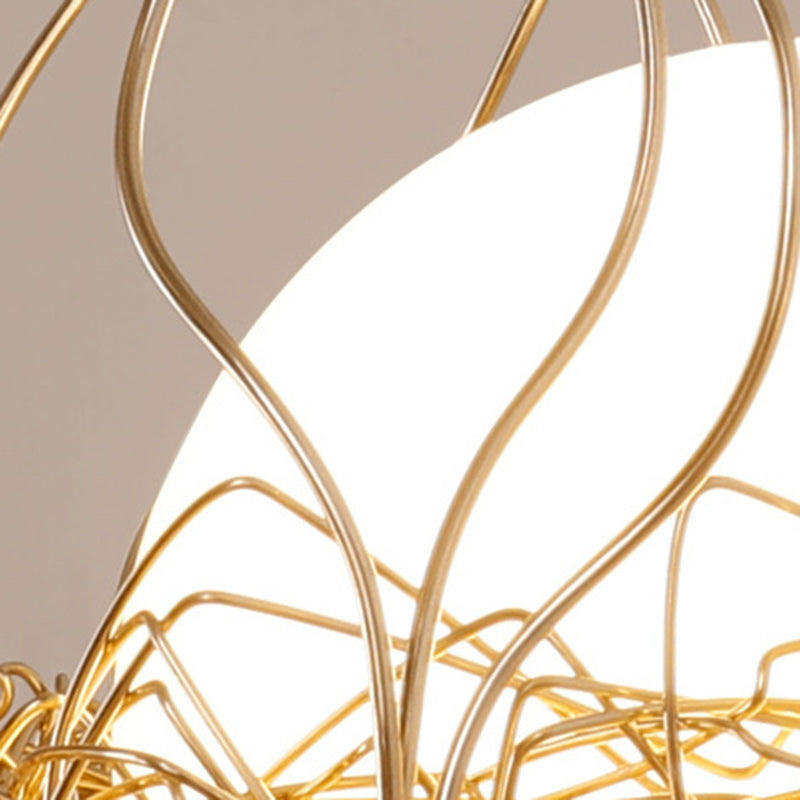Lampe murale 1 lumière en verre matériel aluminium contemporain créatif nid d&