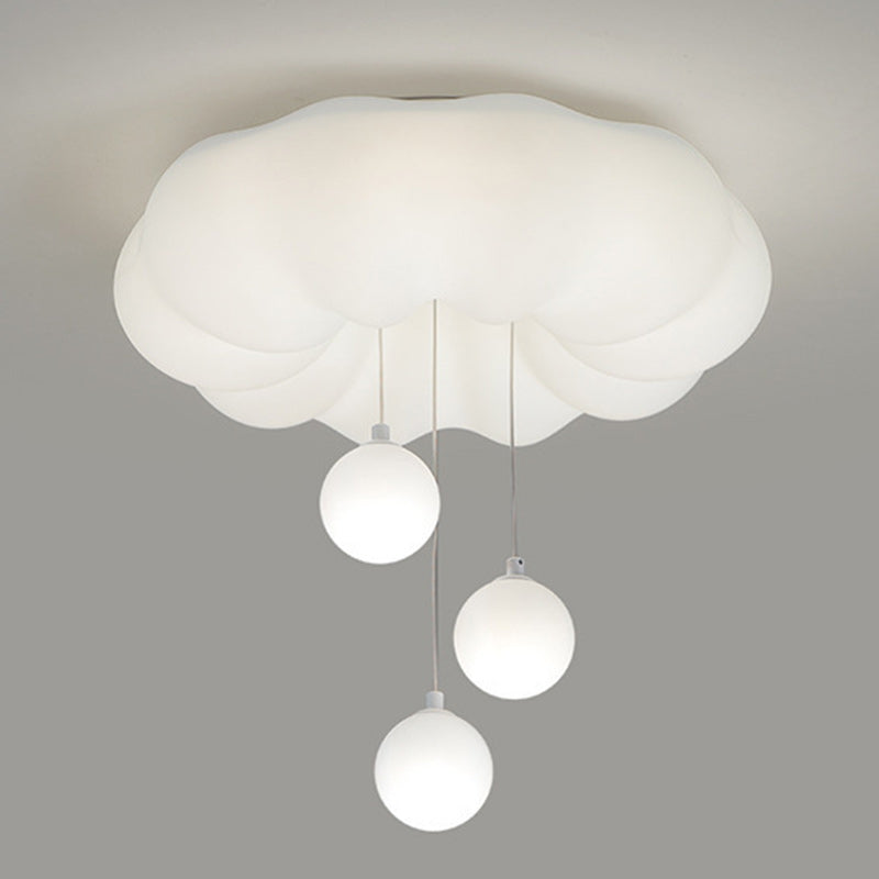 Zeitgenössische kreative Wolken-Kugel-Bogen-Eisen-PET LED-Bündig-Einfassungs-Deckenleuchte für Schlafzimmer 