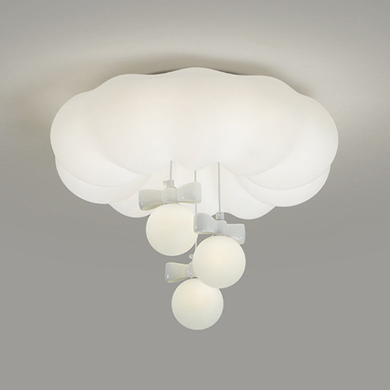 Zeitgenössische kreative Wolken-Kugel-Bogen-Eisen-PET LED-Bündig-Einfassungs-Deckenleuchte für Schlafzimmer 