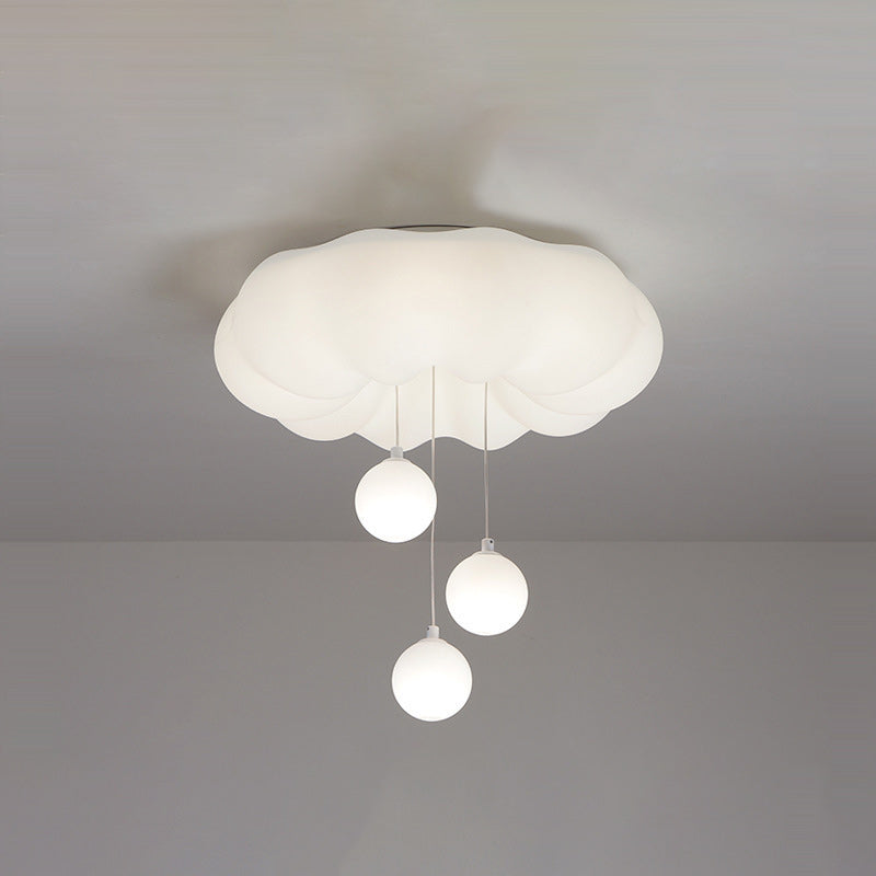 Zeitgenössische kreative Wolken-Kugel-Bogen-Eisen-PET LED-Bündig-Einfassungs-Deckenleuchte für Schlafzimmer 