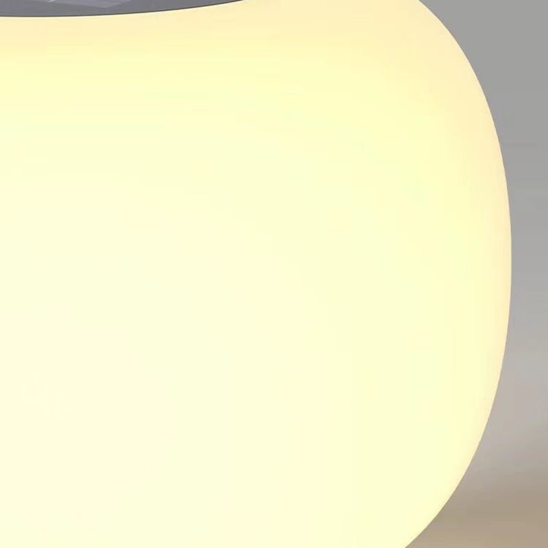 ضوء خارجي LED حديث بسيط مقاوم للماء محمول بيضاوي الشكل من الحديد بظل PE للحديقة 