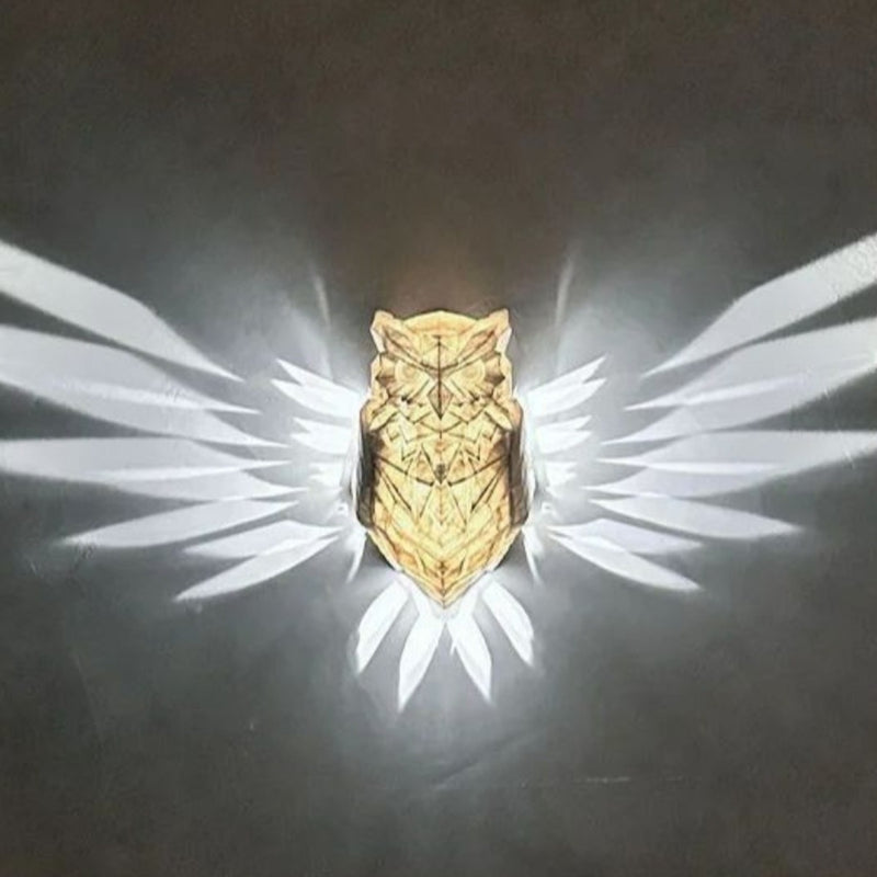 現代的なクリエイティブ3DプリントのワシミミズクプラスチックLEDウォールランプ、リビングルーム用 